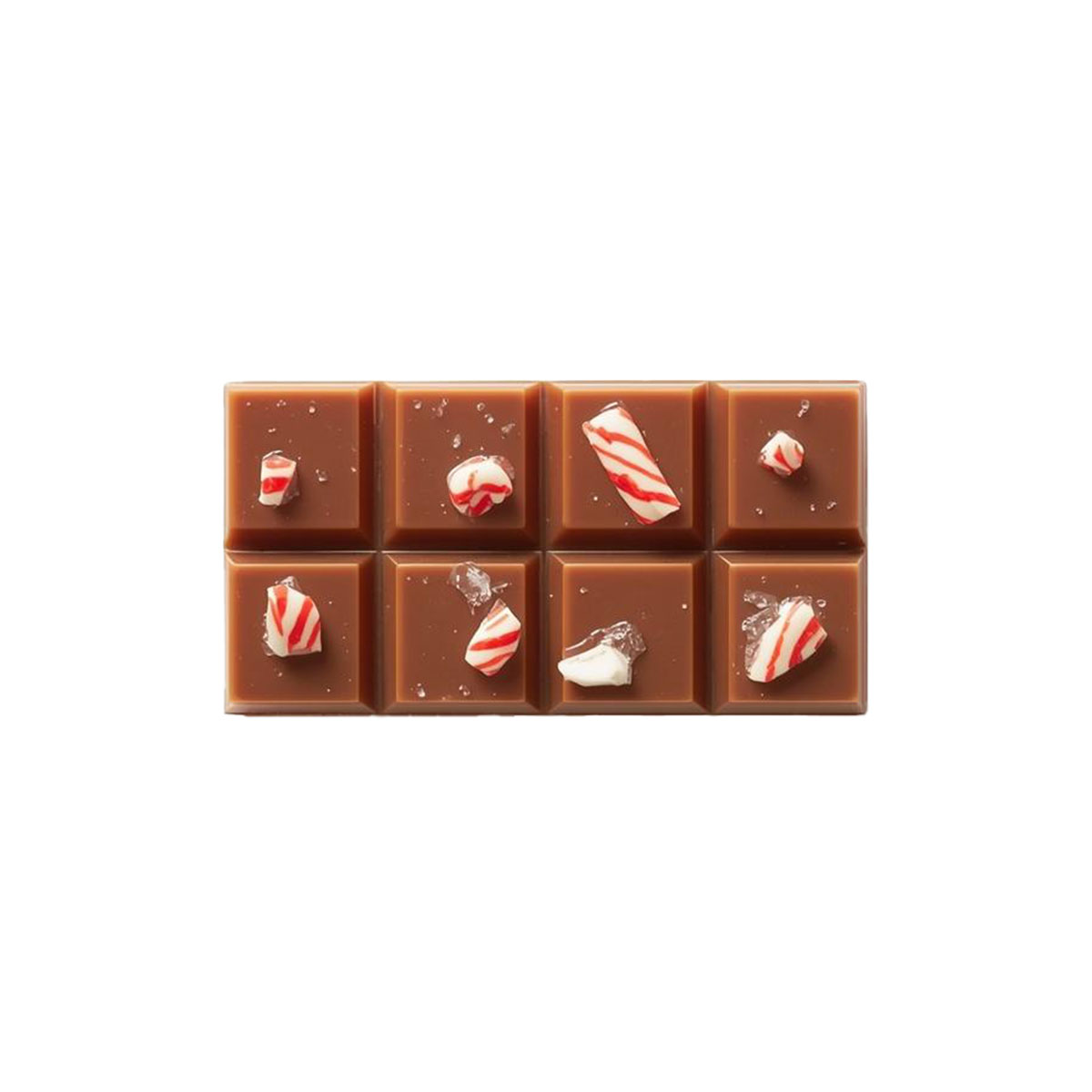 Mælke chokolade med pebermynte knas