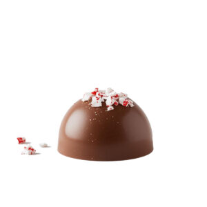 Limited Edition - Fyldt mælke chokoladekugle med pebermynte knas
