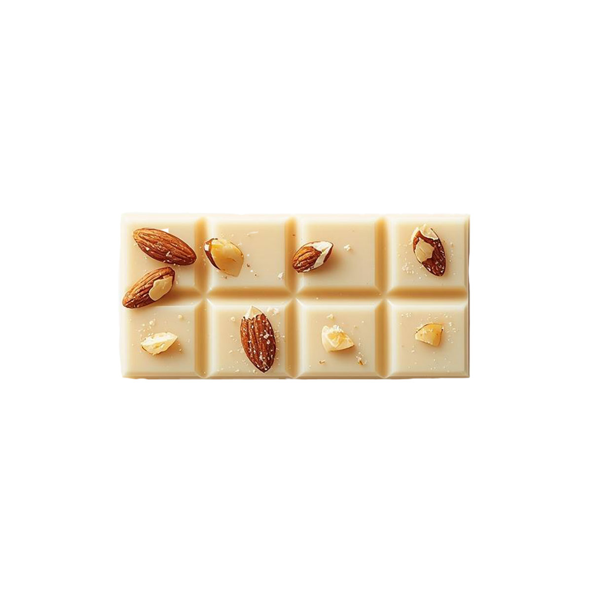 Hvid chokolade med brændte mandler